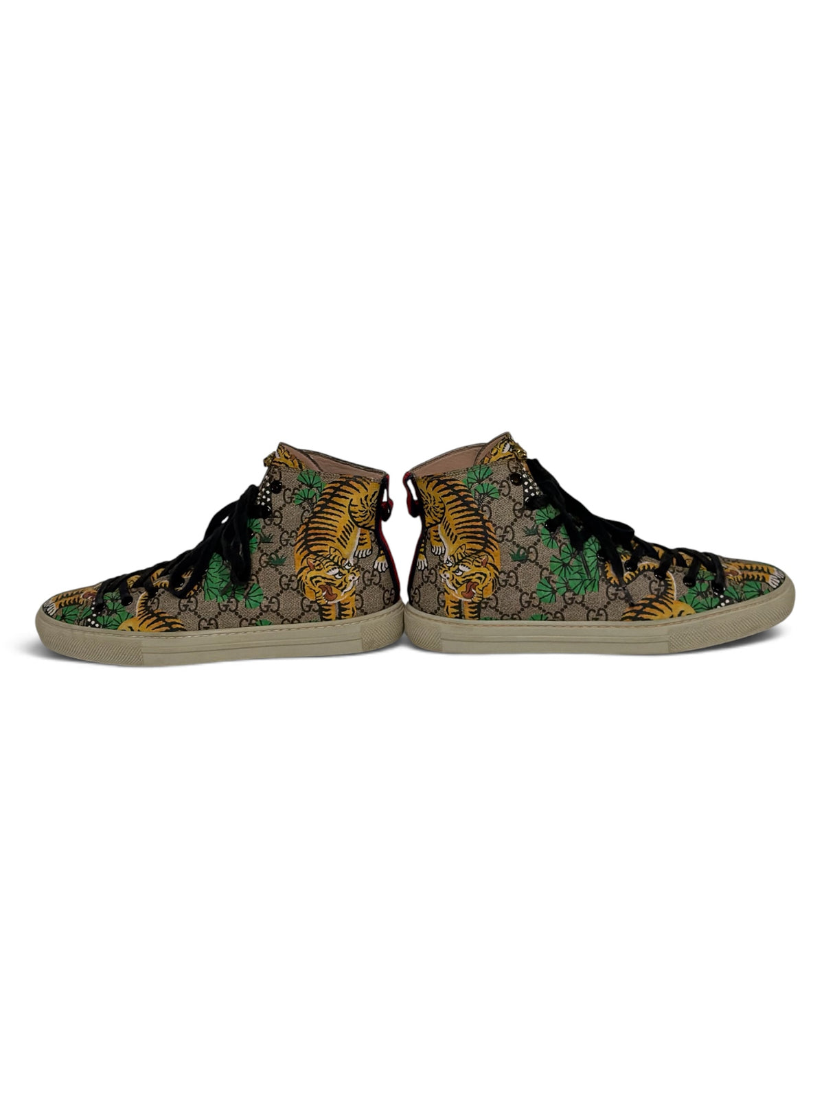 Gucci Major Bengal Tiger GG Supreme High-Top Sneaker.