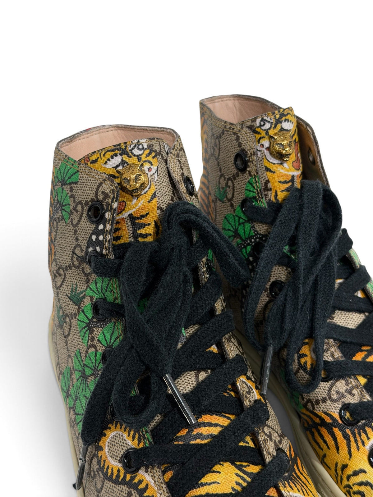 Gucci Major Bengal Tiger GG Supreme High-Top Sneaker.