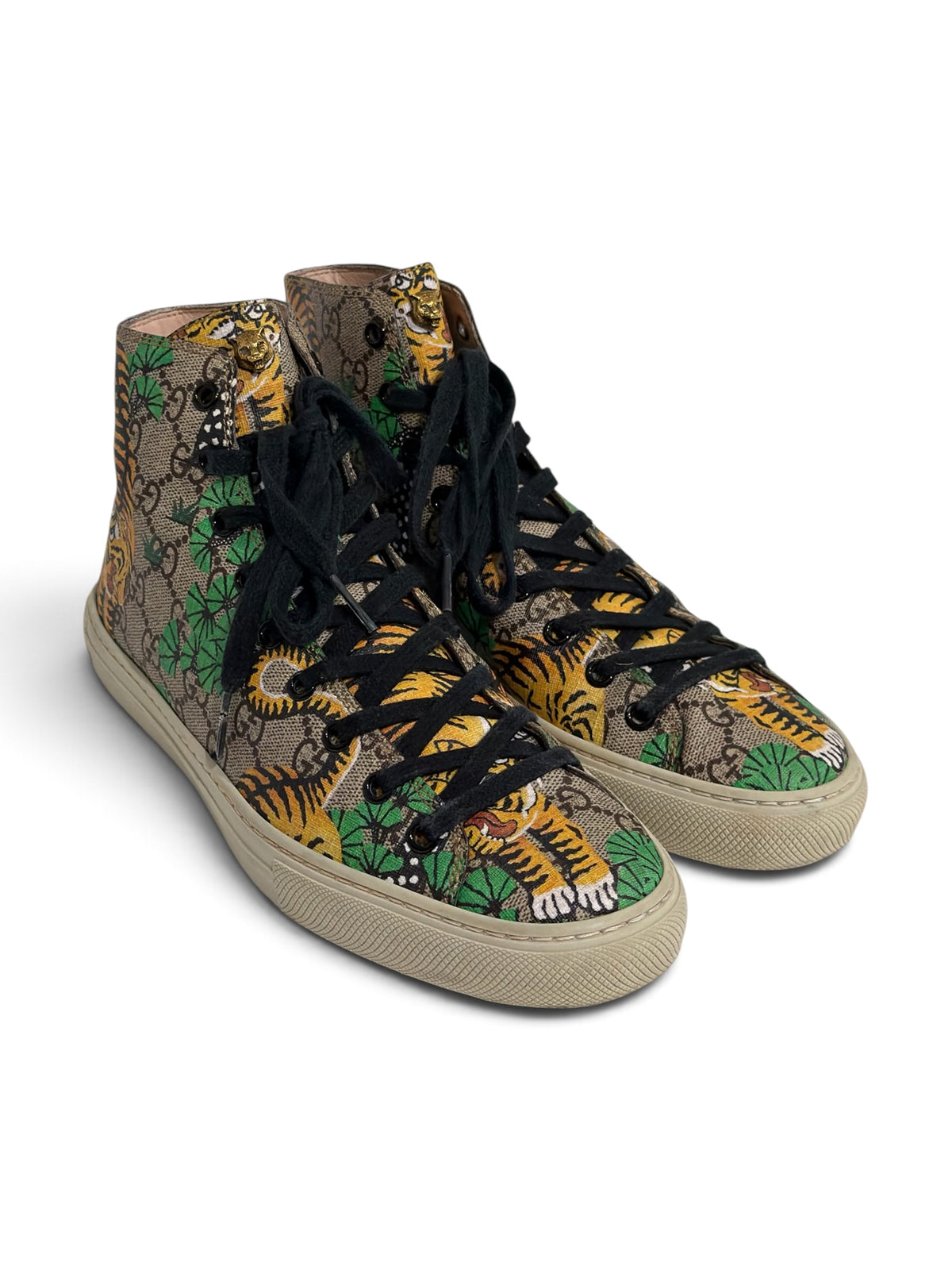 Gucci Major Bengal Tiger GG Supreme High-Top Sneaker.